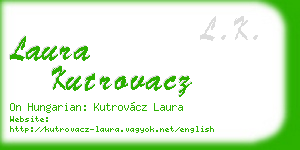 laura kutrovacz business card